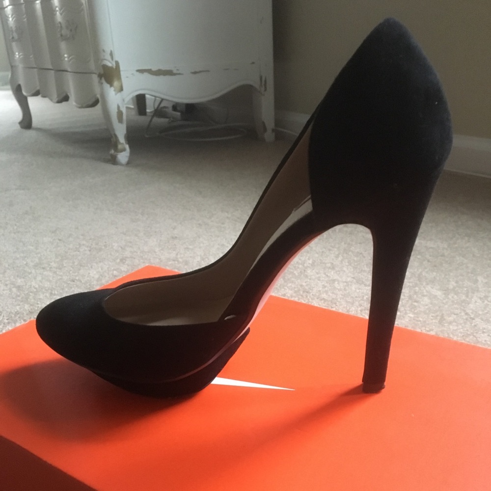 Zara D'Orsey platform black suede heels